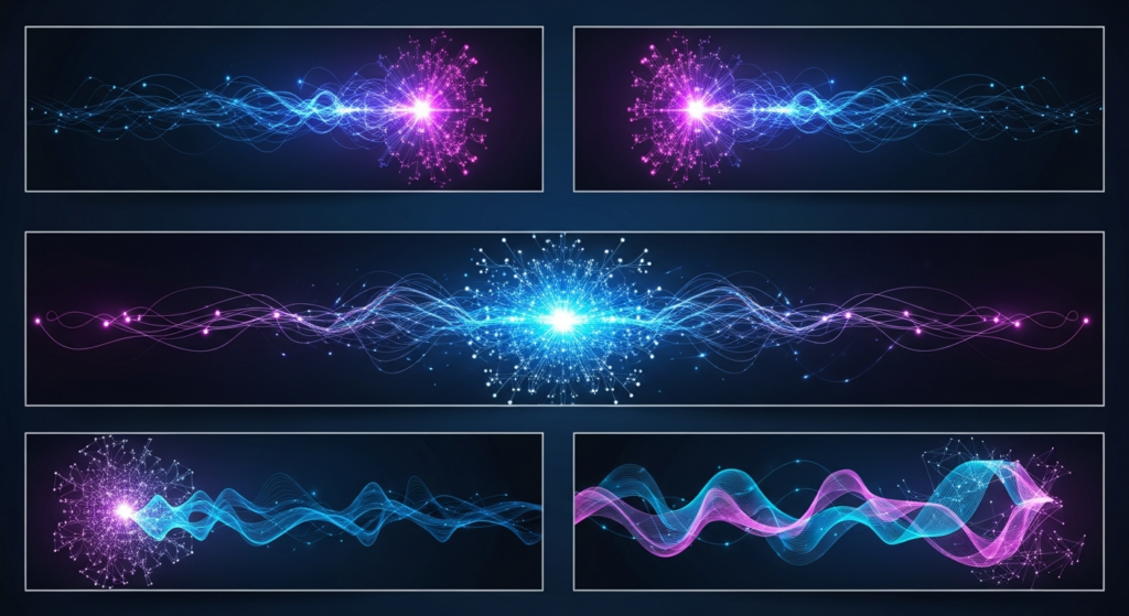 An abstract, glowing illustration of a central AI-powered data core with interconnected nodes and flowing light streams, set against a dark, gradient background. The image symbolizes advanced marketing automation and intelligent data processing.